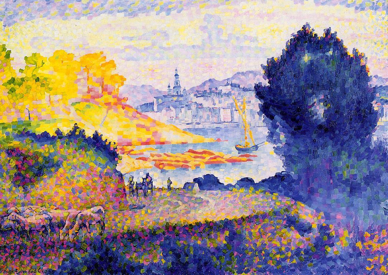 View of Menton (1899) – Henri-Edmond Cross Tablo