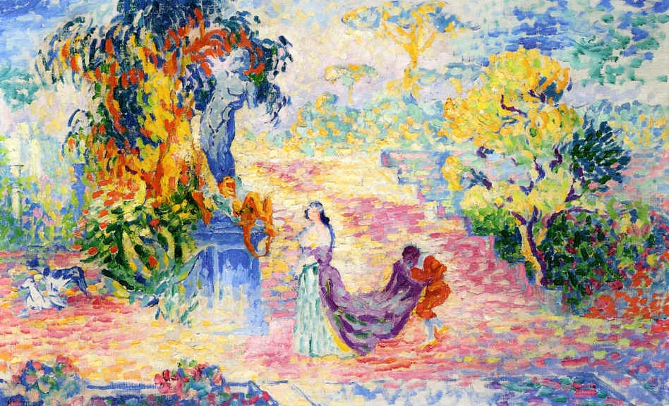 Woman in the Park (1909) – Henri-Edmond Cross Tablo