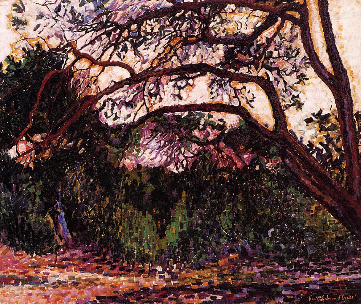 Wooded Landscape Henri-Edmond Cross tablo - Dekolata