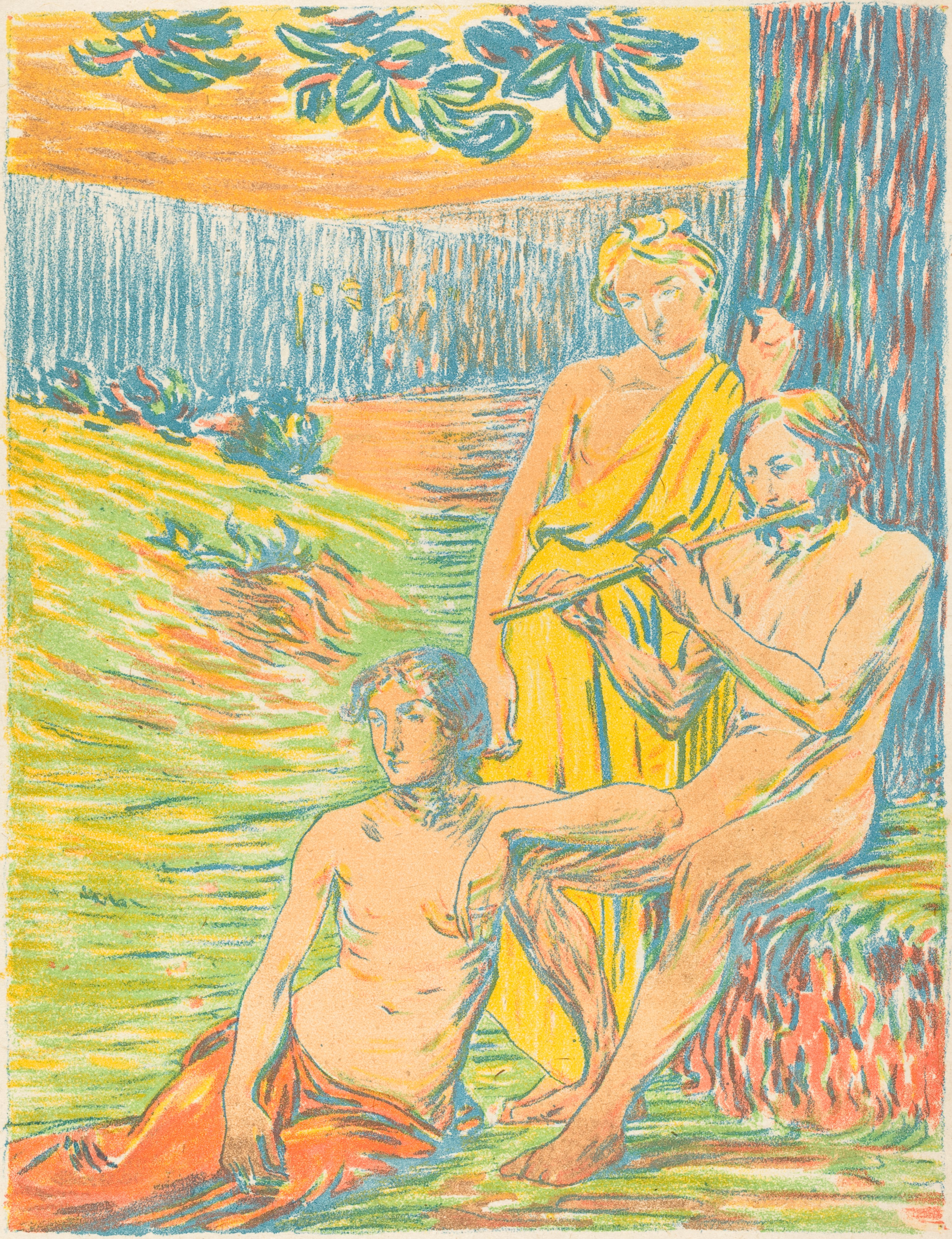 Pan IV (Arcadia) (1898) Hippolyte Petitjean tablo - Dekolata