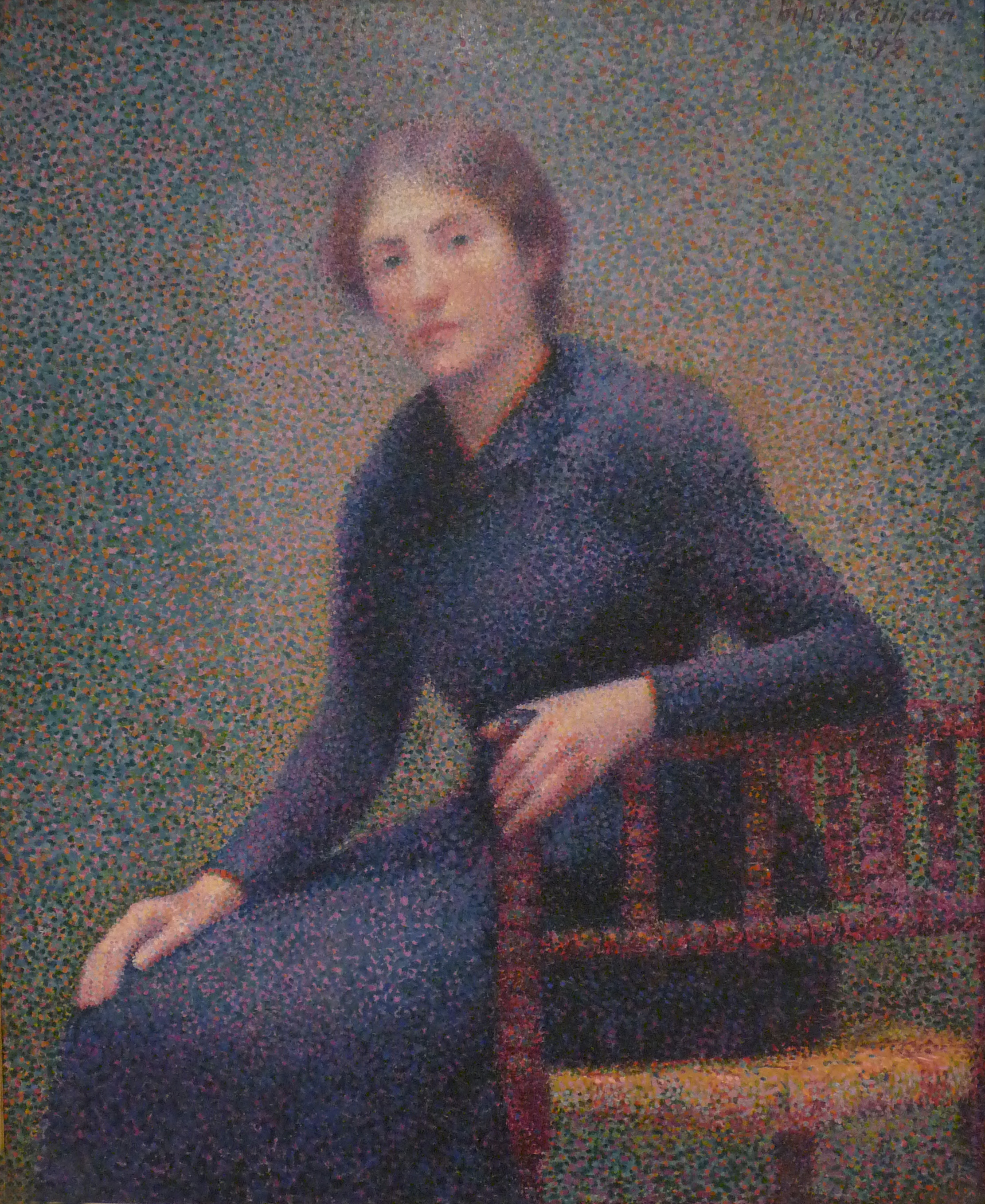 Young woman sitting (1892) Hippolyte Petitjean tablo - Dekolata