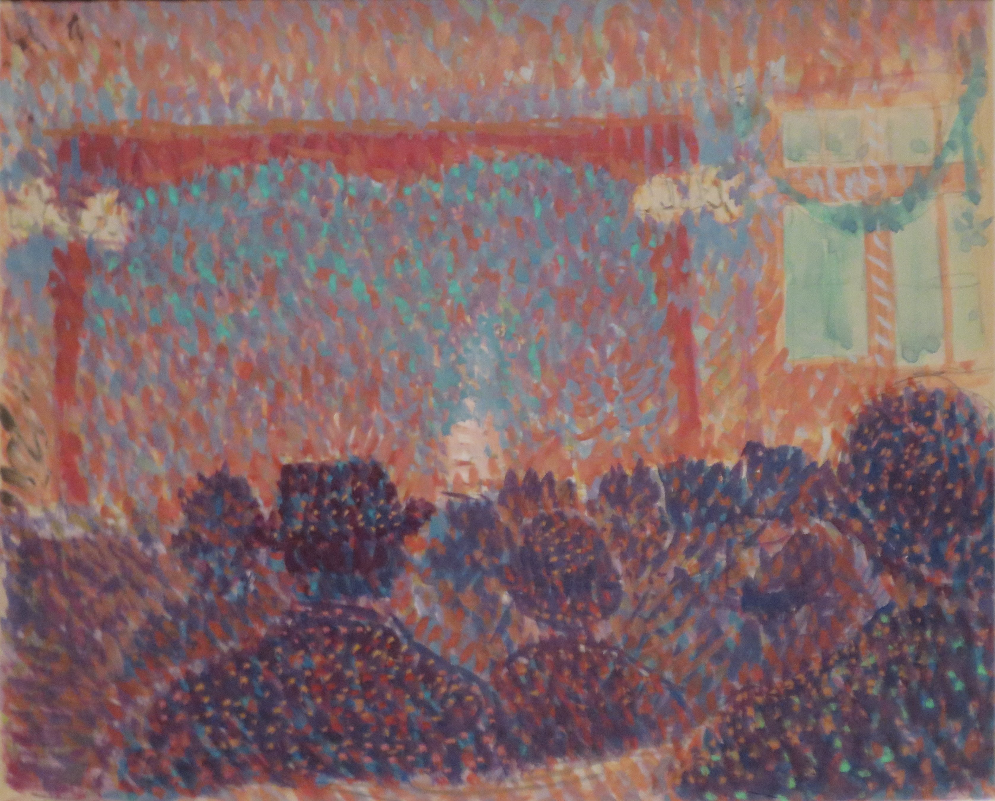 At the Café concert (1888) – Louis Hayet Tablo