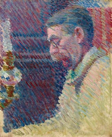 Portrait of Émile Verhaeren (1896) – Louis Hayet Tablo
