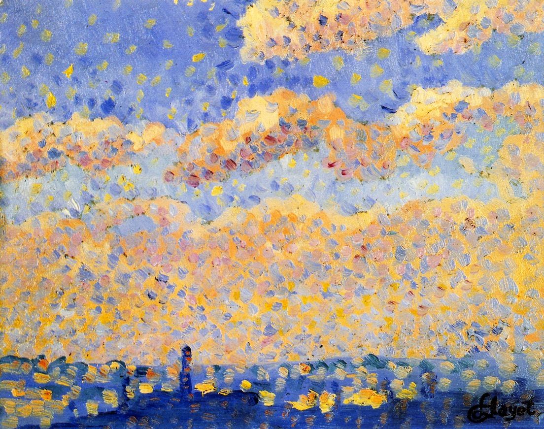 The Sky over the City (1888) Louis Hayet tablo - Dekolata