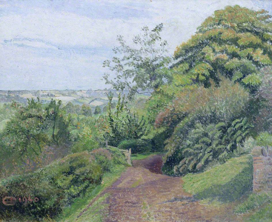 A Muddy Lane, Hewood, Dorset (1940) Lucien Pissarro tablo - Dekolata