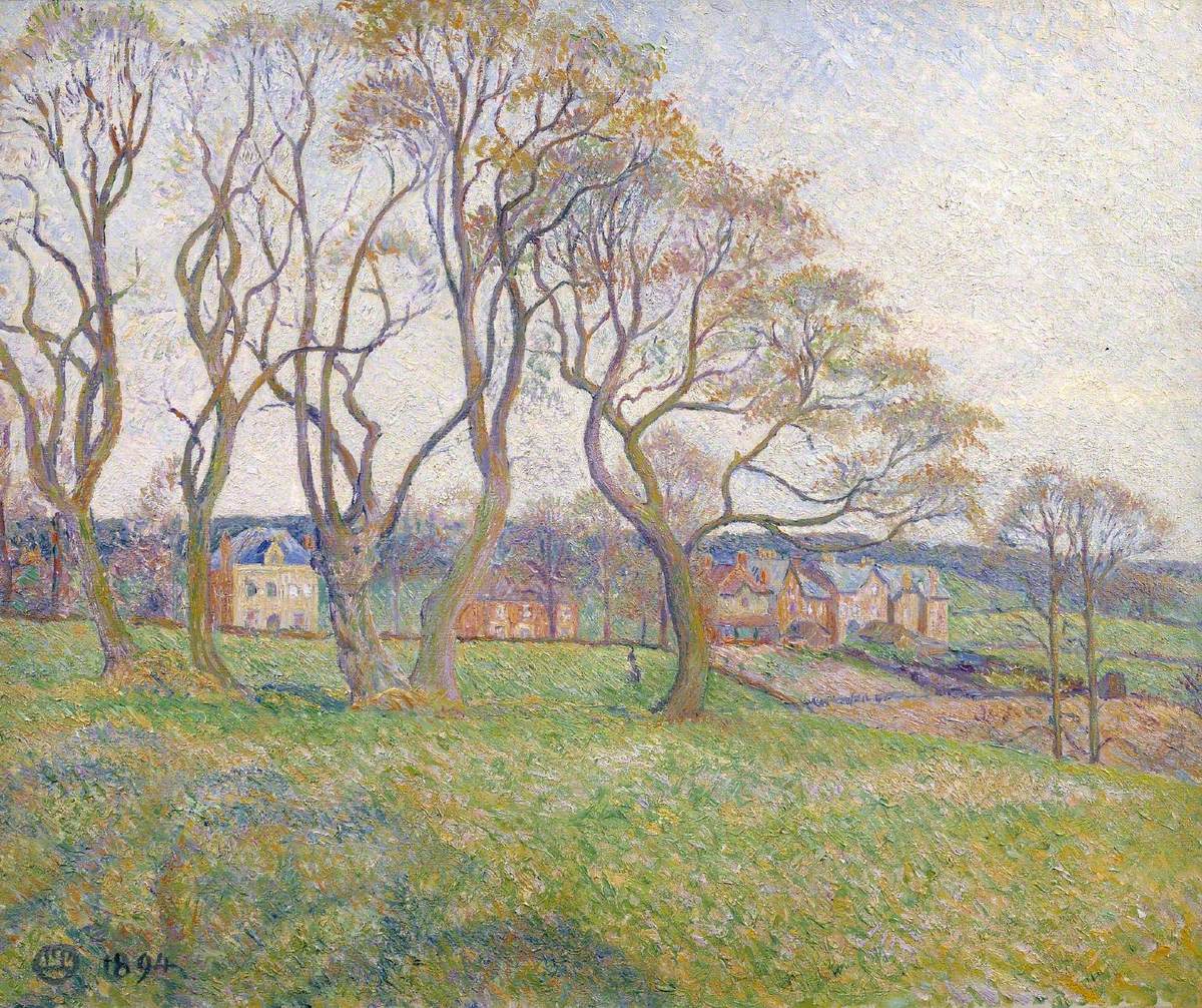 April, Epping (1894) – Lucien Pissarro Tablo
