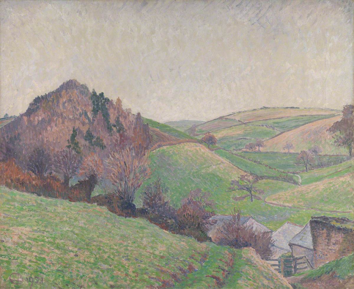 Blackpool Vale, Devon (1921) Lucien Pissarro tablo - Dekolata