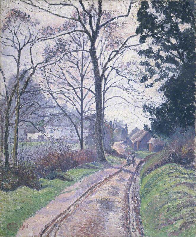 Crockers Lane, Coldharbour (1916) Lucien Pissarro tablo - Dekolata