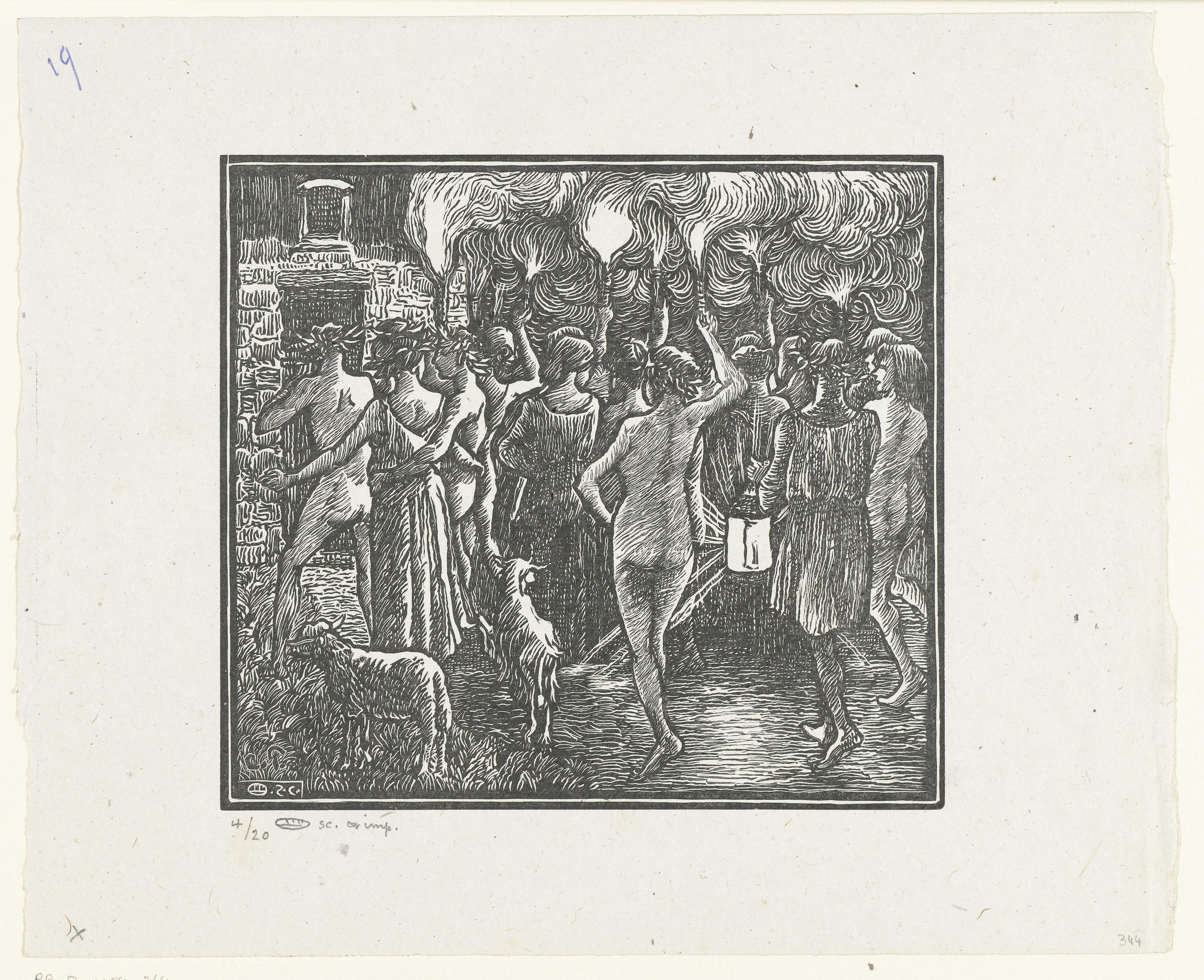 Daphnis et Chloe (1899) Lucien Pissarro tablo - Dekolata