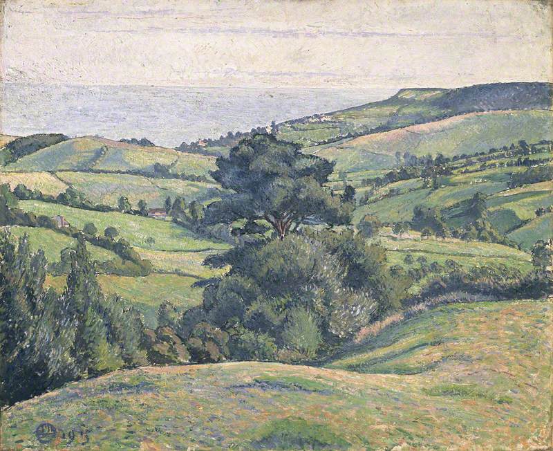 Fishpond Bottom (1915) Lucien Pissarro tablo - Dekolata