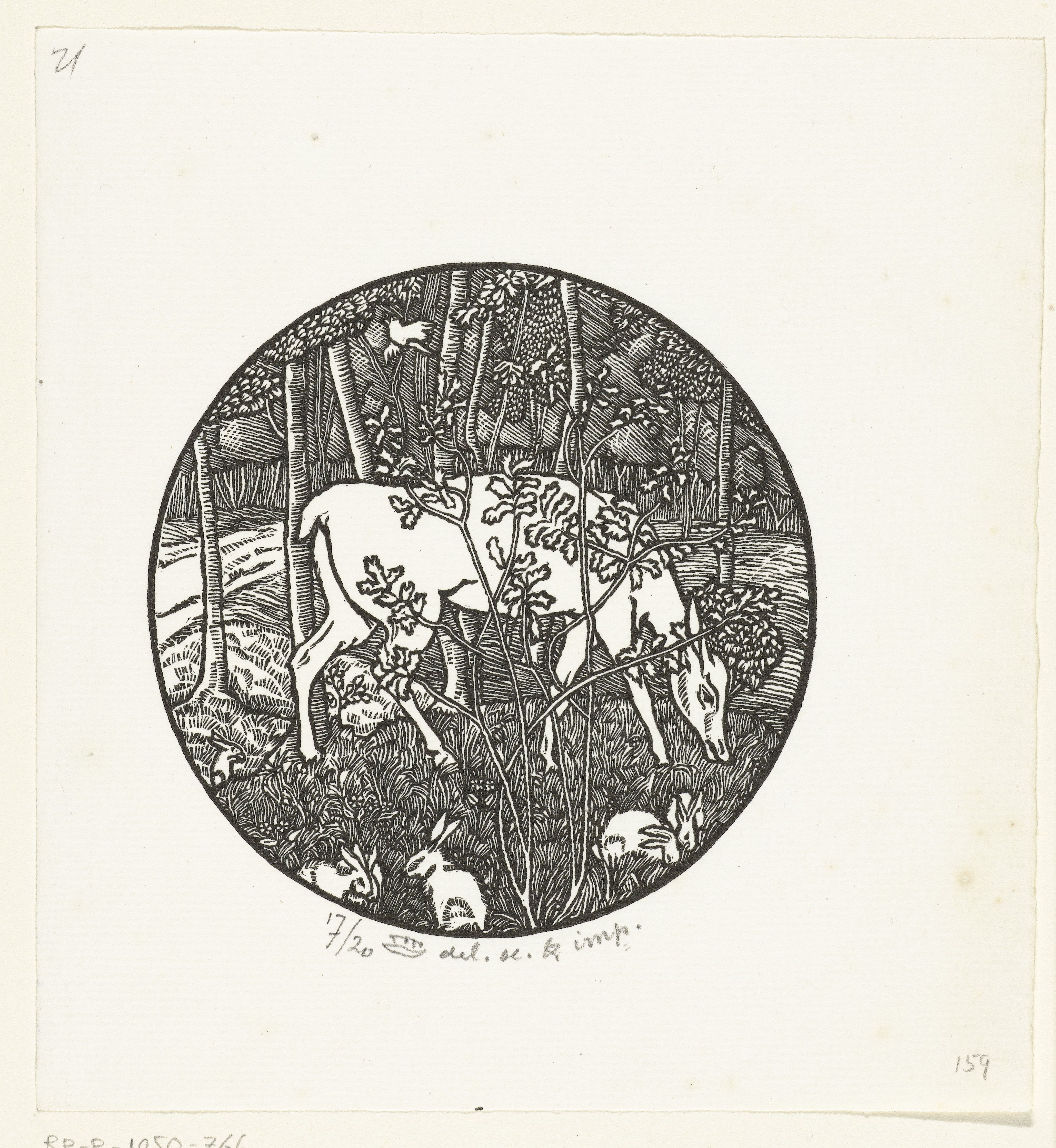 Grazend hert – Lucien Pissarro Tablo
