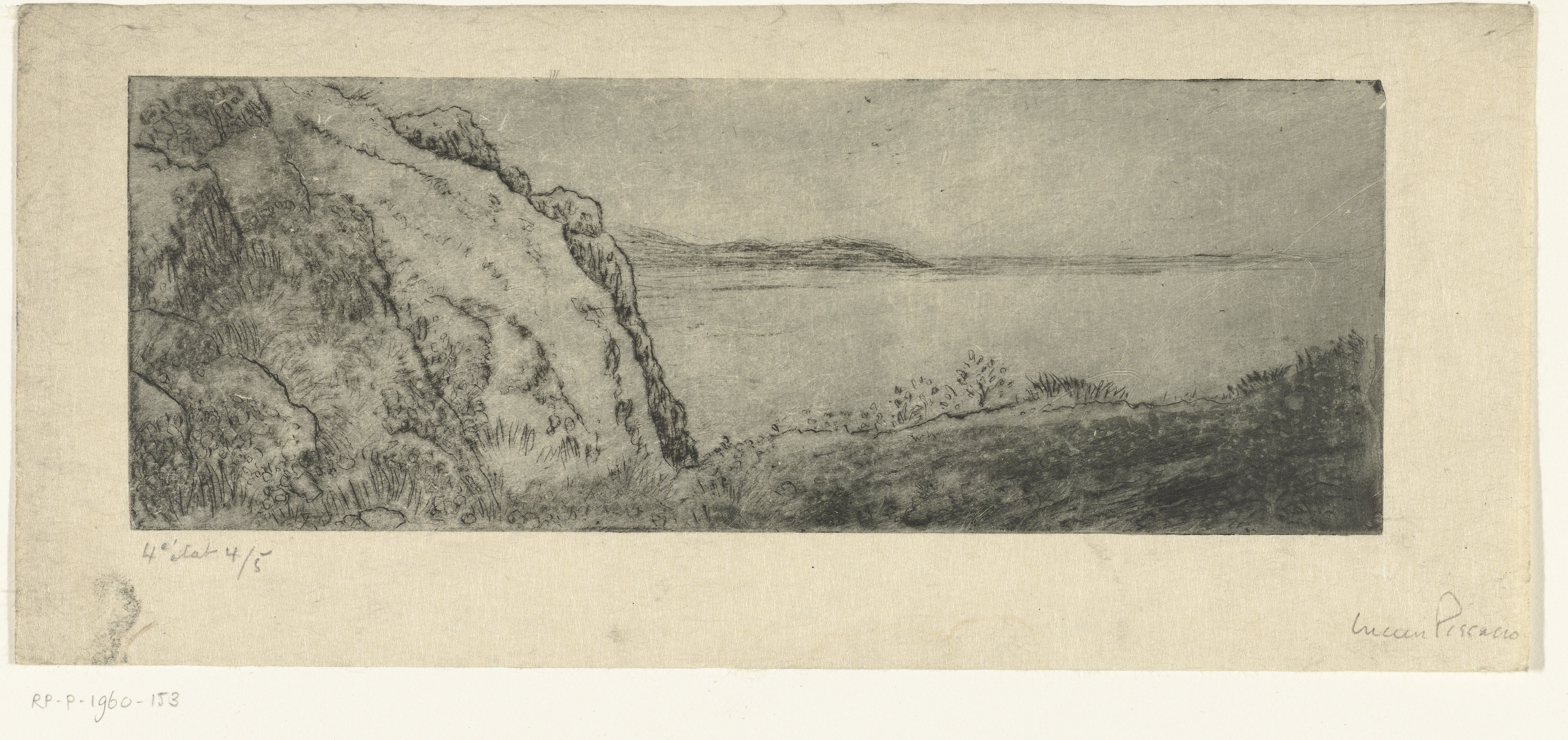Heuvels aan de kust – Lucien Pissarro Tablo