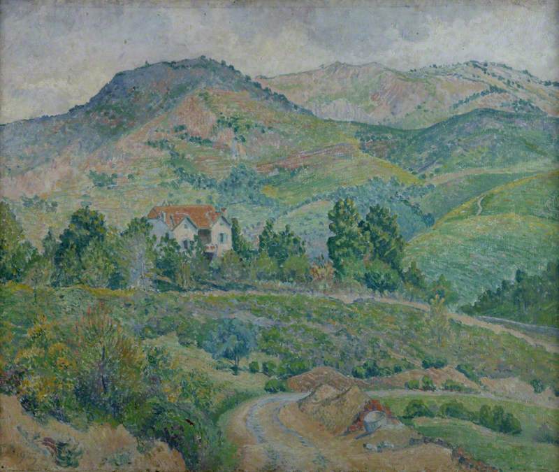 La Pierre D'Avignon, Le Lavandou (1923) Lucien Pissarro tablo - Dekolata