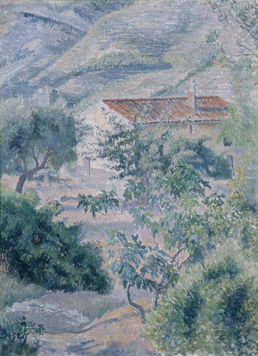 Le Cabanon, Le Lavandou (1929) Lucien Pissarro tablo - Dekolata