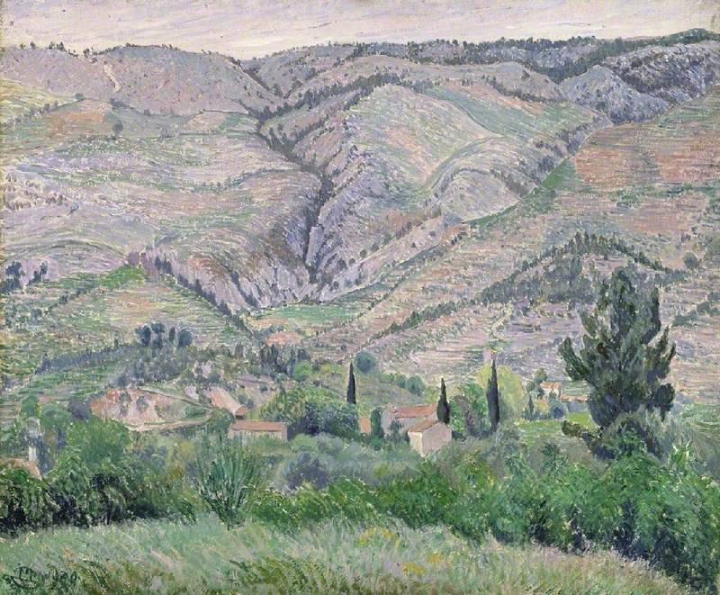 Le Ragas, near Toulon (1930) – Lucien Pissarro Tablo