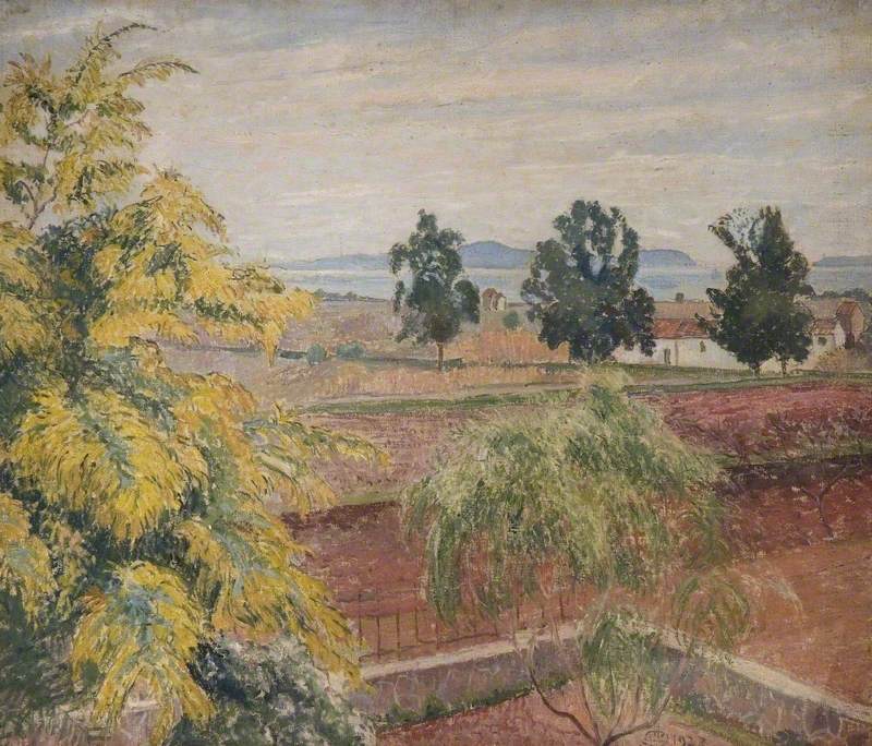Mimosa, Lavandou (1923) Lucien Pissarro tablo - Dekolata