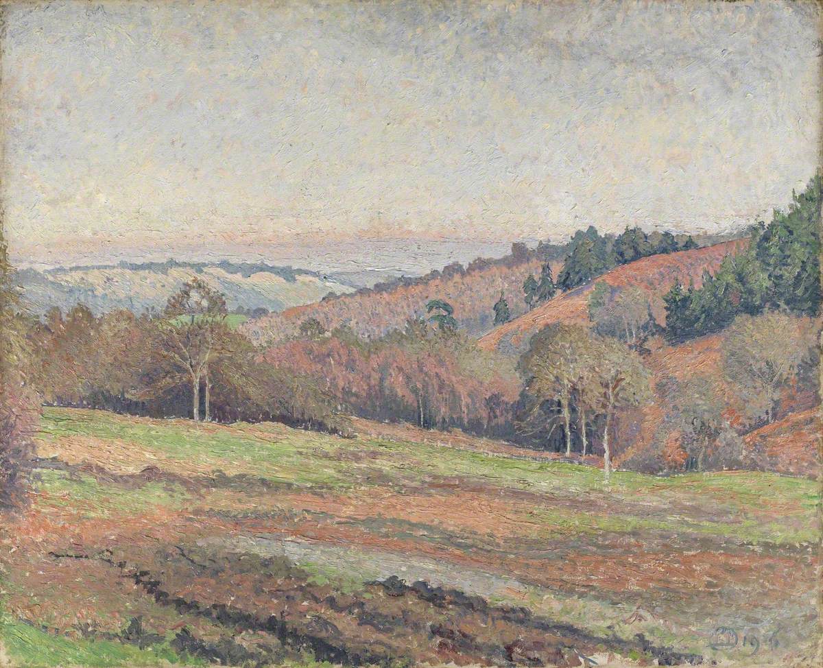Old Mark's Field, Coldharbour, Surrey (1915) Lucien Pissarro tablo - Dekolata