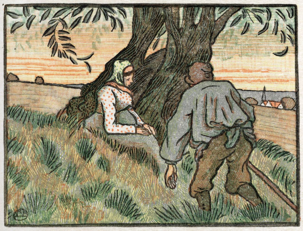 Pastoral Scene (1901) – Lucien Pissarro Tablo
