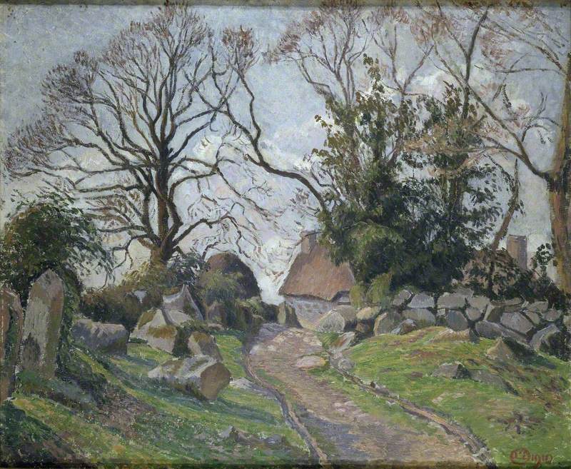 Poulfenc À Riec (1910) Lucien Pissarro tablo - Dekolata