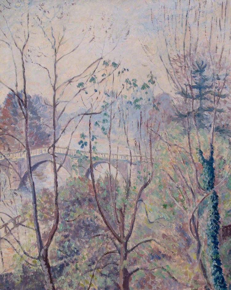 Richmond Bridge (1935) Lucien Pissarro tablo - Dekolata