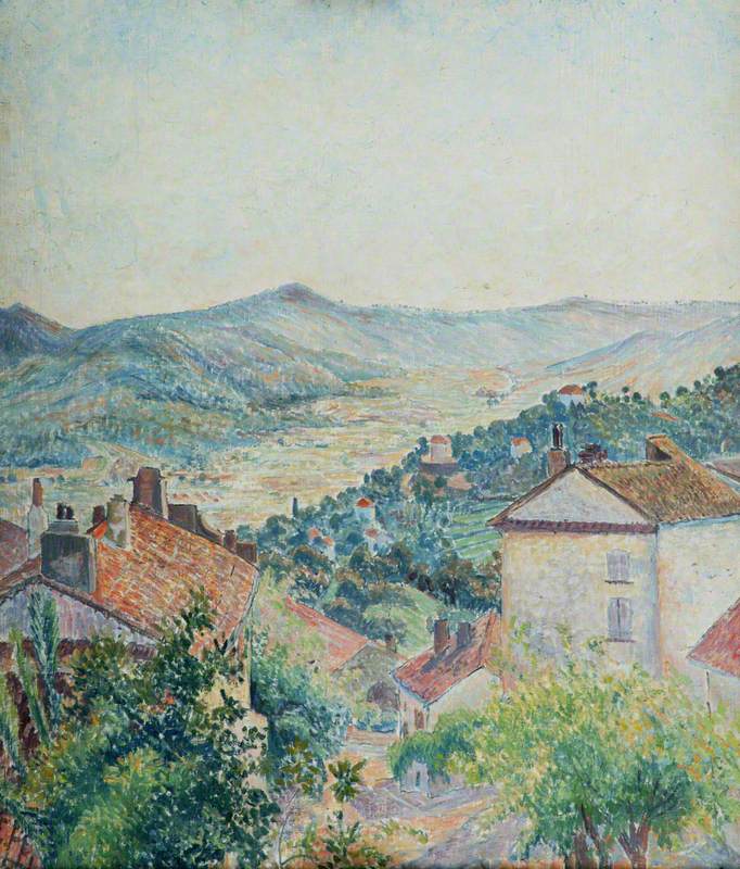 Rue Jean Aicard, Bormes (1926) Lucien Pissarro tablo - Dekolata