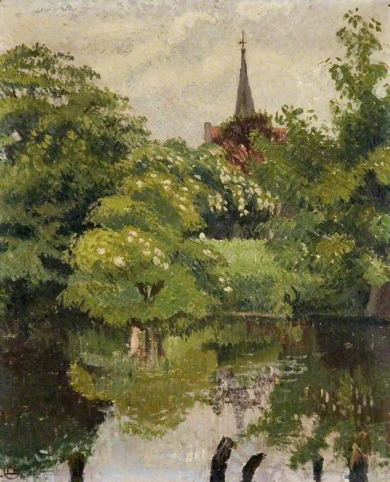 St Lawrence's Church, near Southminster (1903) Lucien Pissarro tablo - Dekolata