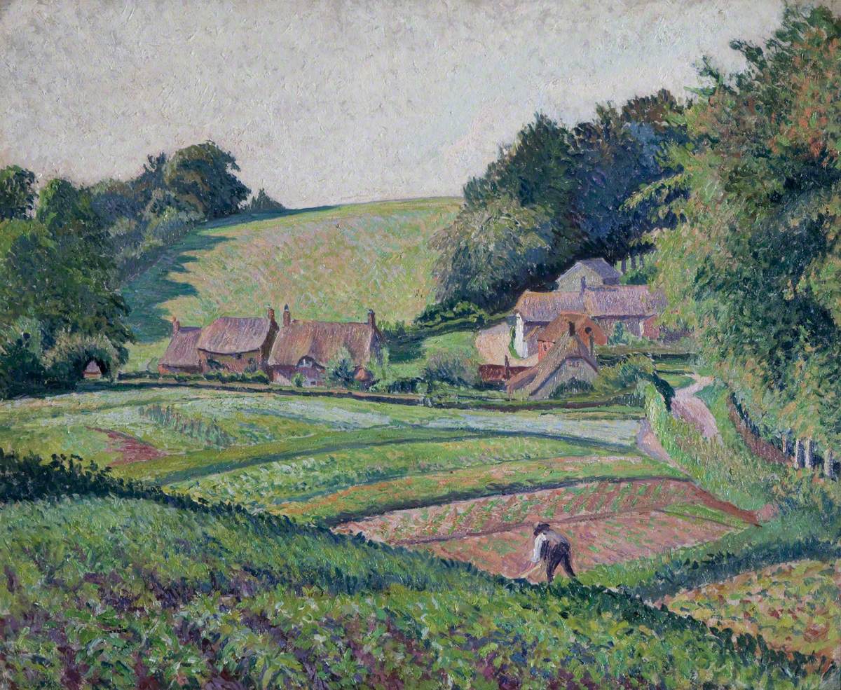 The Allotments (1918) Lucien Pissarro tablo - Dekolata