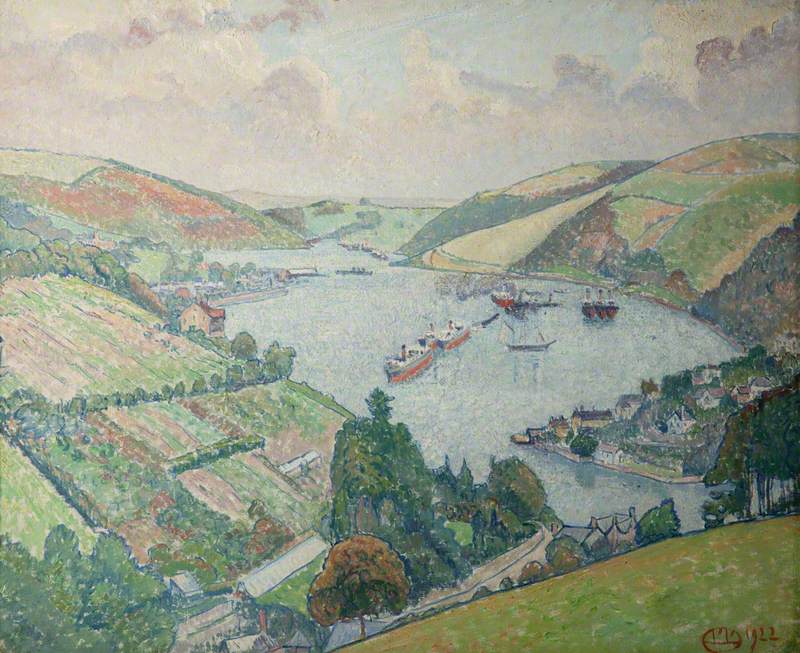 The Dart from Week's Hill (1922) Lucien Pissarro tablo - Dekolata
