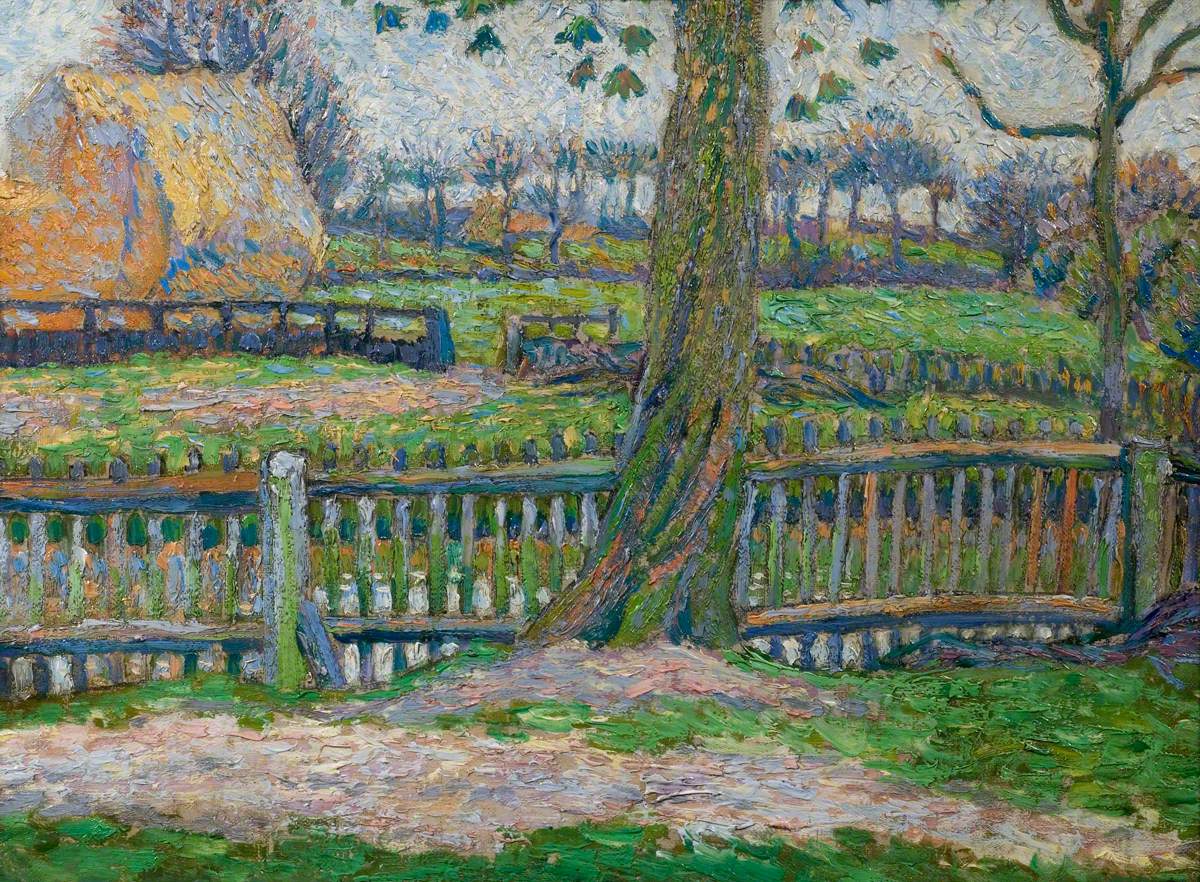 The Garden, Epping (1893) Lucien Pissarro tablo - Dekolata