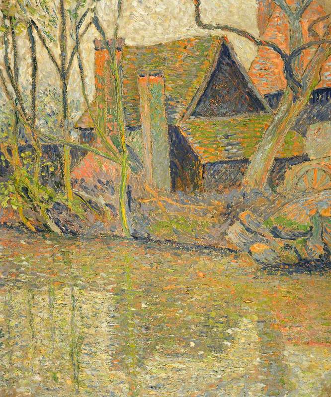 The Mill House, Blackpool, Devon (1913) Lucien Pissarro tablo - Dekolata