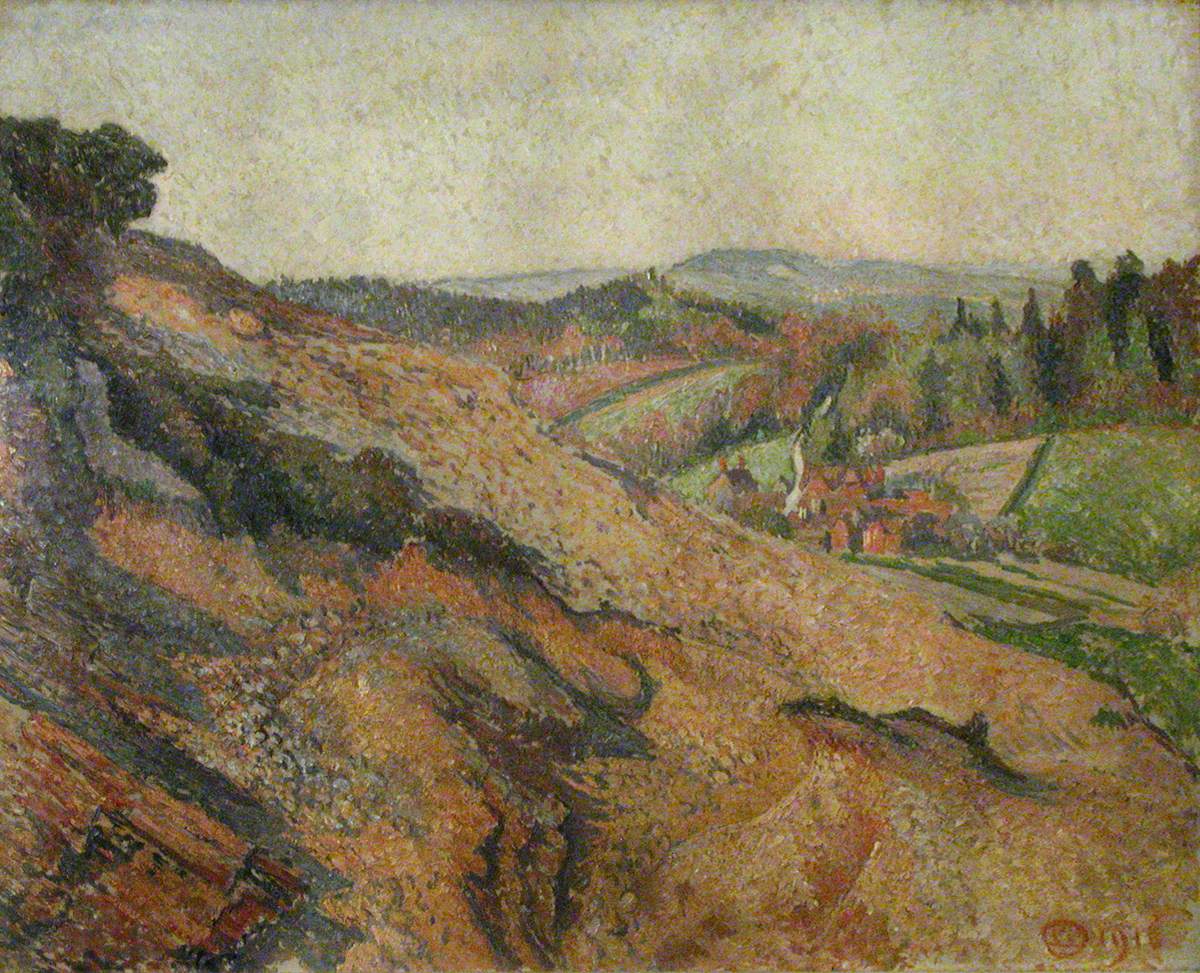 The Sandpit, Coldharbour (1916) – Lucien Pissarro Tablo