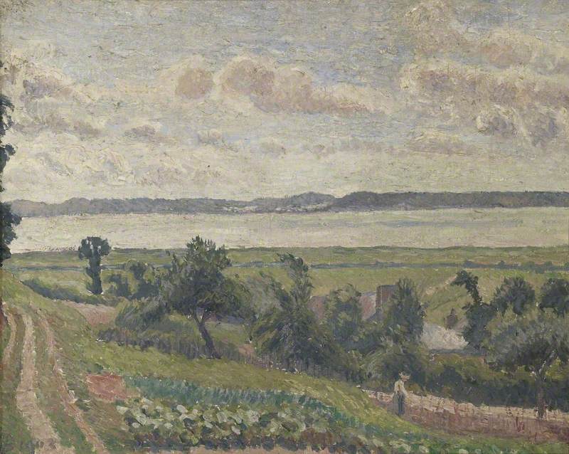 View over the Estuary, Harfleur (1903) Lucien Pissarro tablo - Dekolata