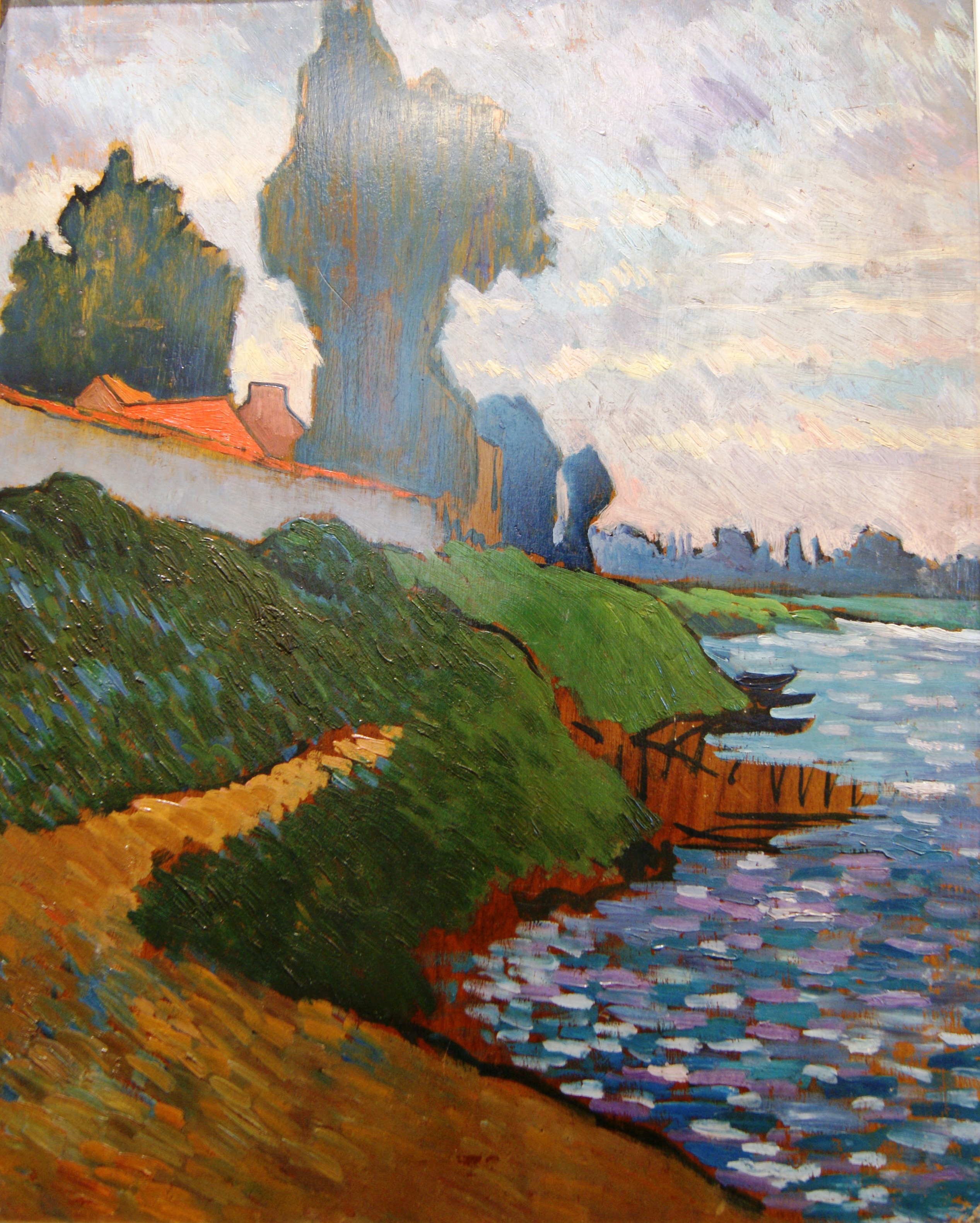 Bord de Marne à Lagny (1890) Léo Gausson tablo - Dekolata