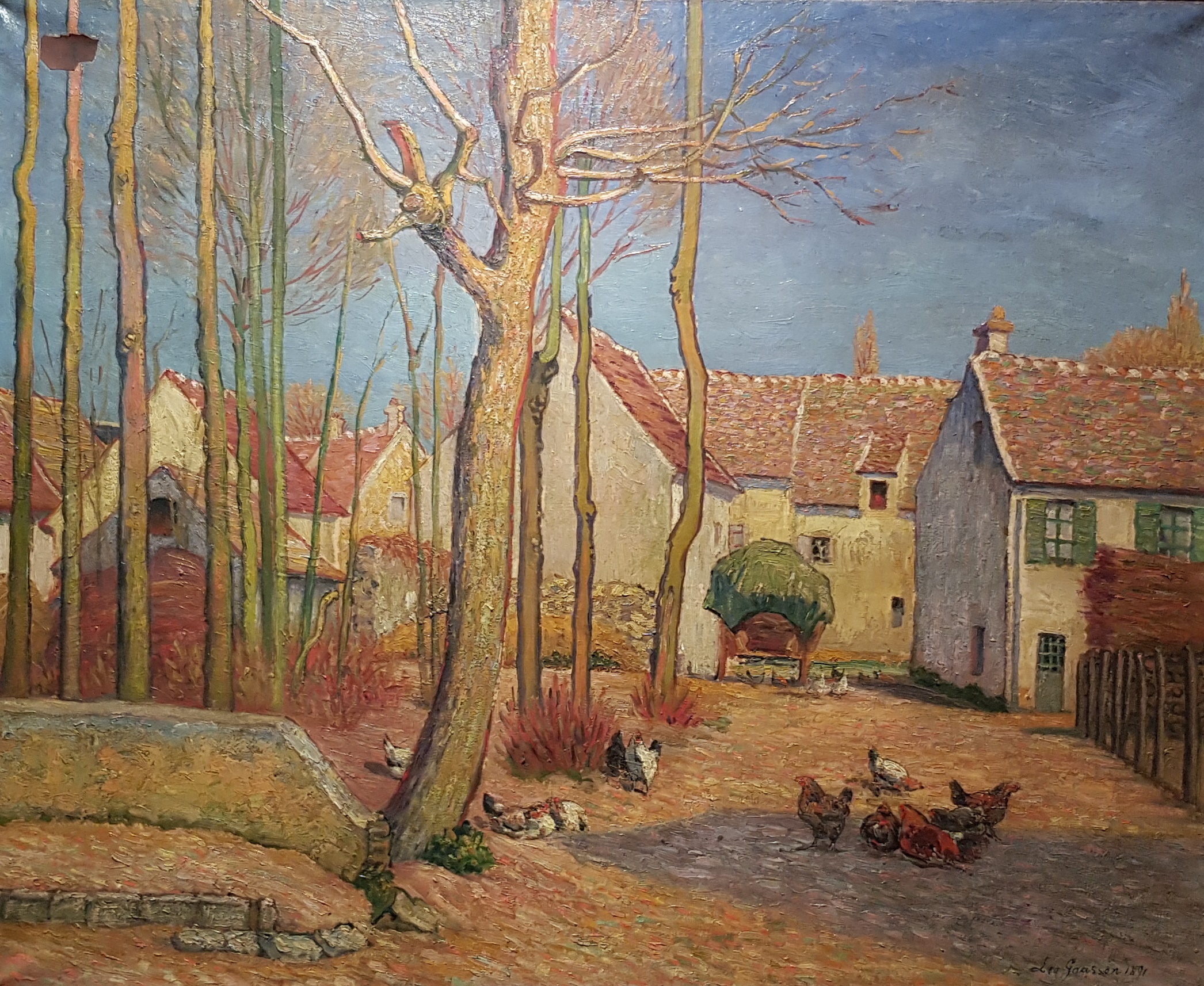 Cour de ferme (1891) Léo Gausson tablo - Dekolata
