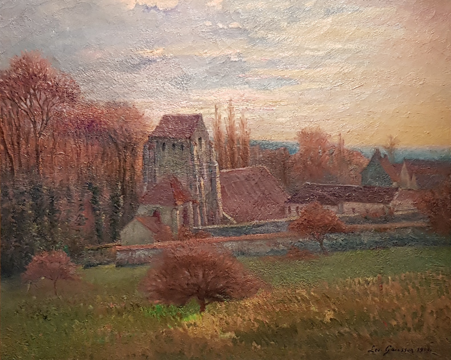 Eglise de Gouvernes, Automne (1900) – Léo Gausson Tablo