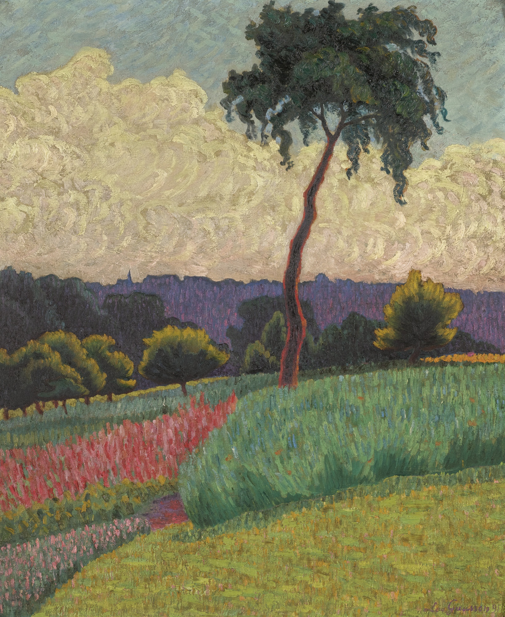 Landscape In Provence (1891) Léo Gausson tablo - Dekolata
