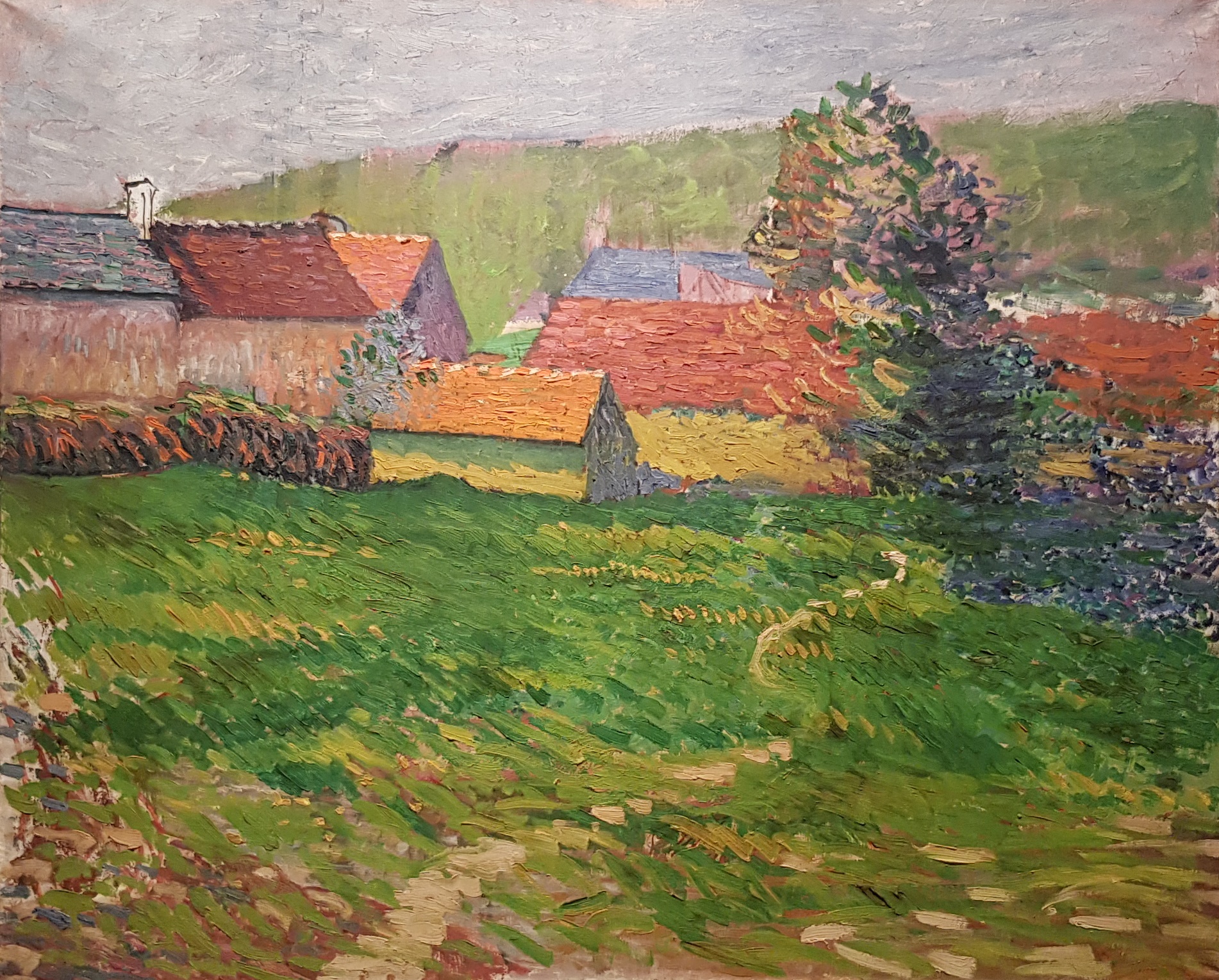 Le Sentier près des maisons Léo Gausson tablo - Dekolata