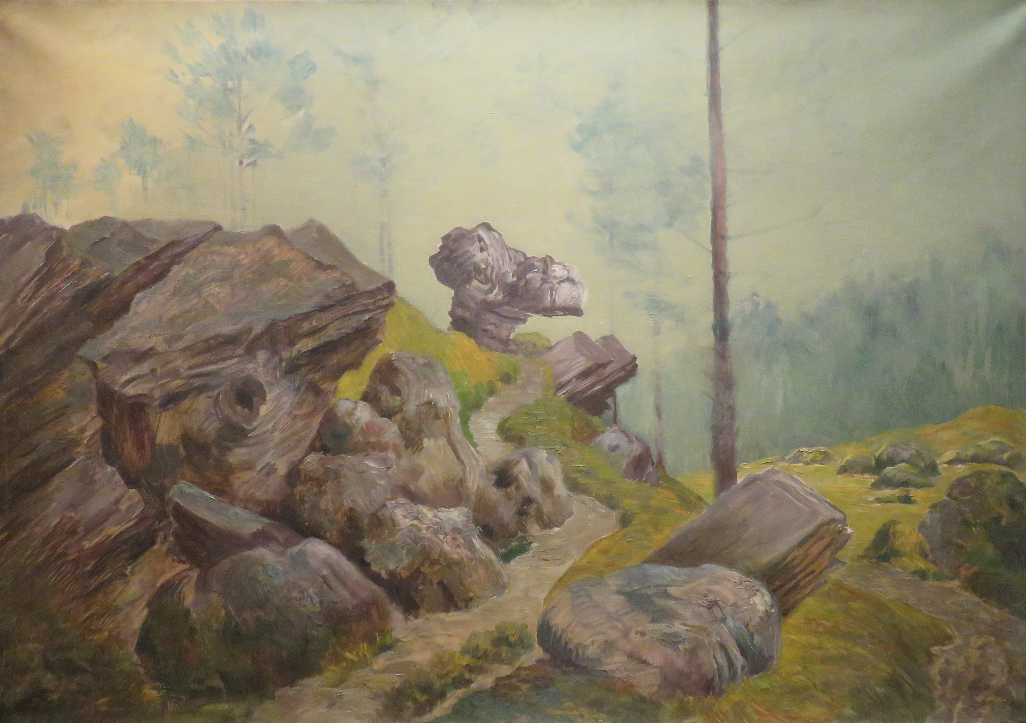 Les Grands Rochers dans la forêt Léo Gausson tablo - Dekolata