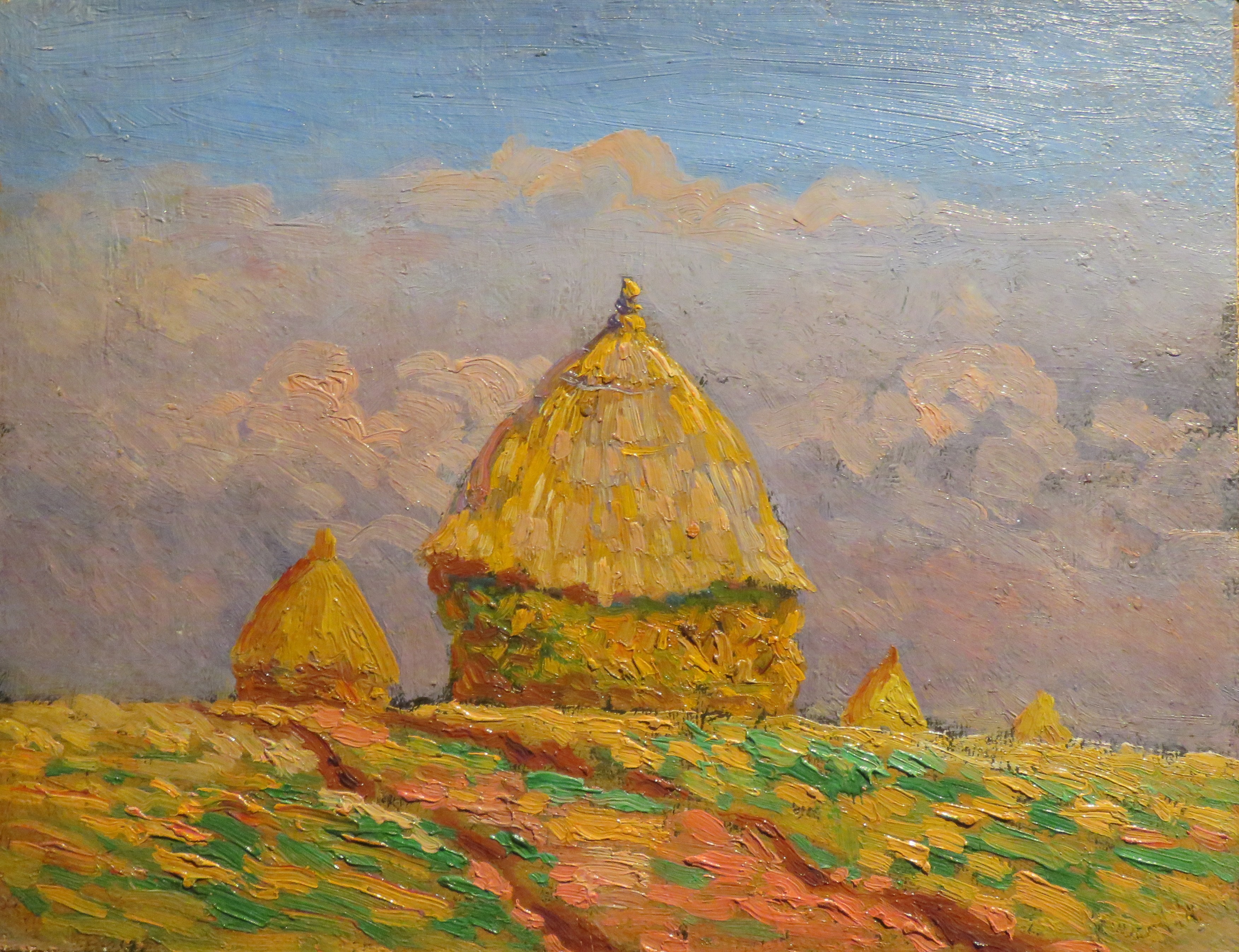 Les Meules près du chemin (1892) Léo Gausson tablo - Dekolata