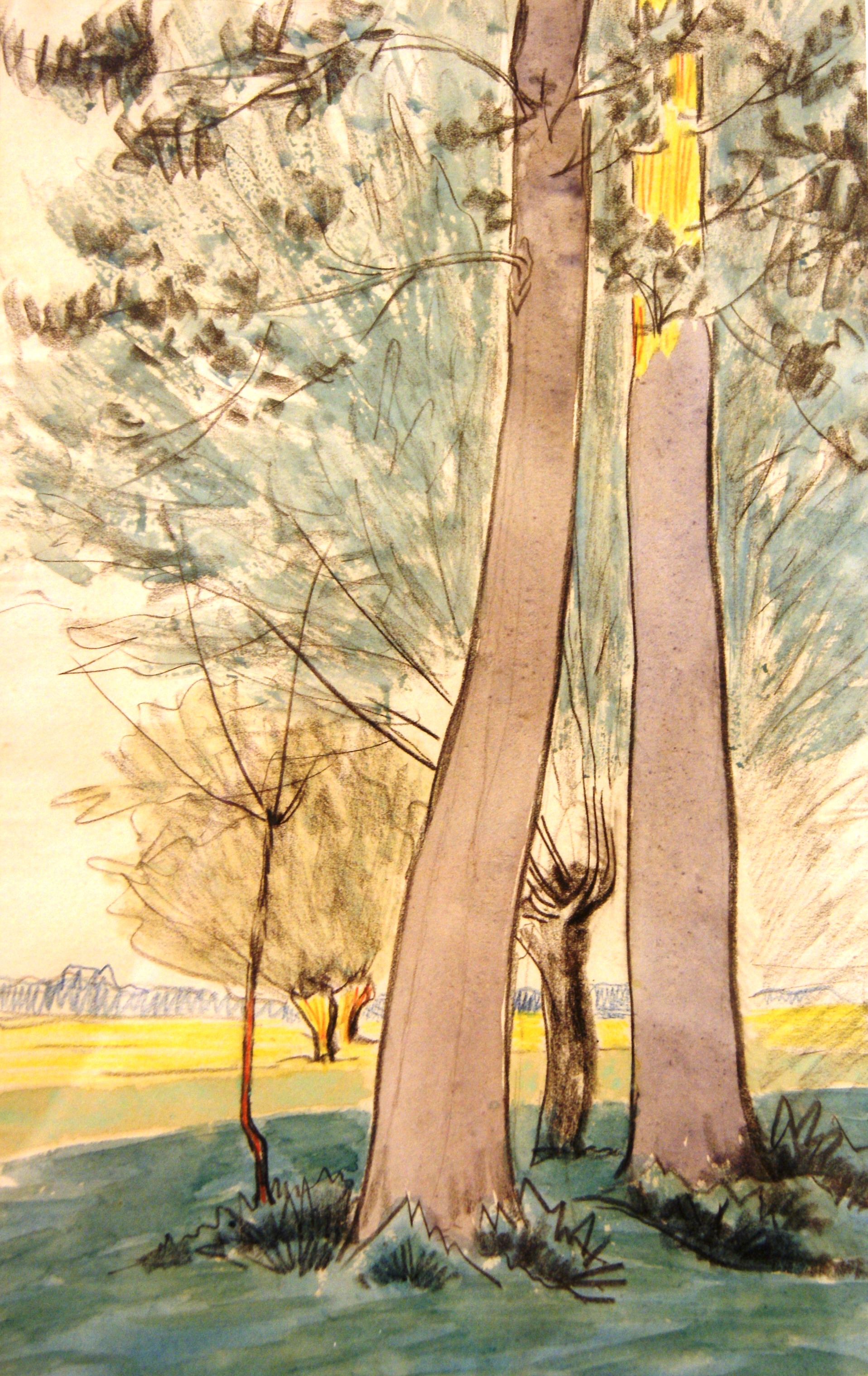 Les arbres dans la prairie (1893) Léo Gausson tablo - Dekolata