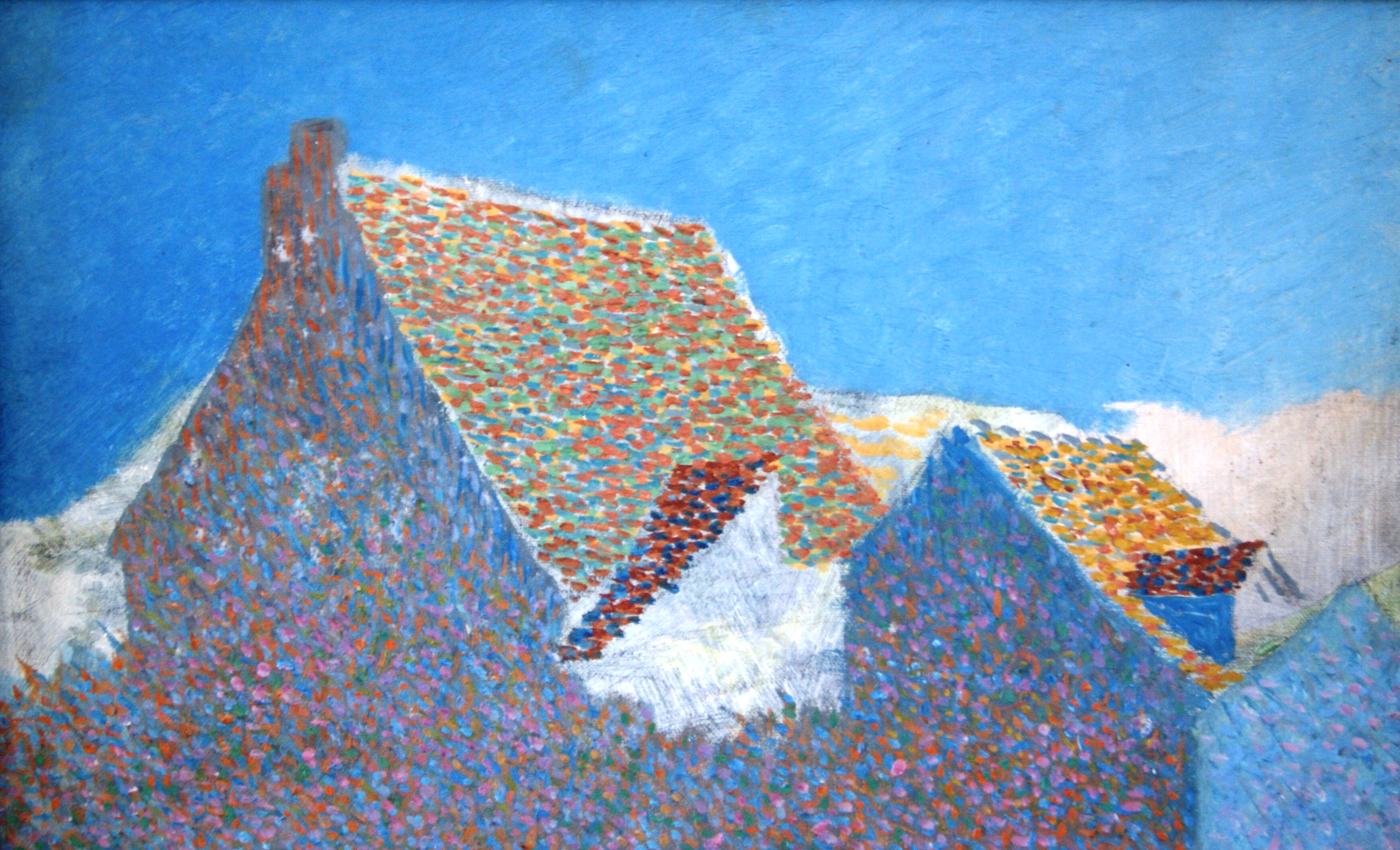 Les toits pointillés (1886) Léo Gausson tablo - Dekolata
