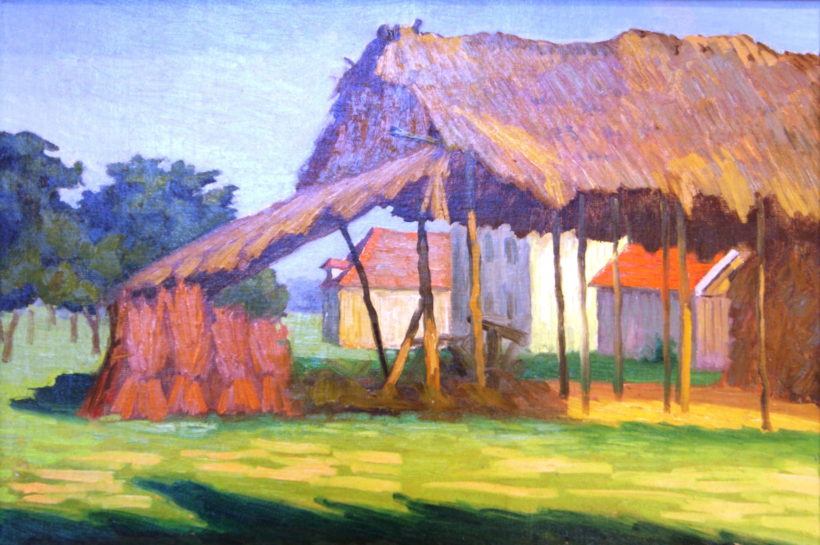 The Thatched Roofed Shed Léo Gausson tablo - Dekolata