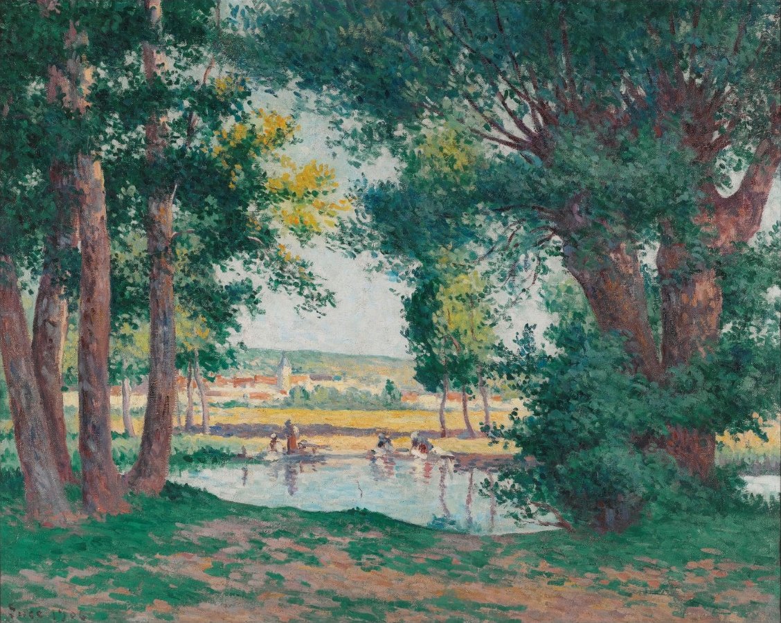 Bessy sur cure, The Washerwomen At The Water's Edge (1906) Maximilien Luce tablo - Dekolata