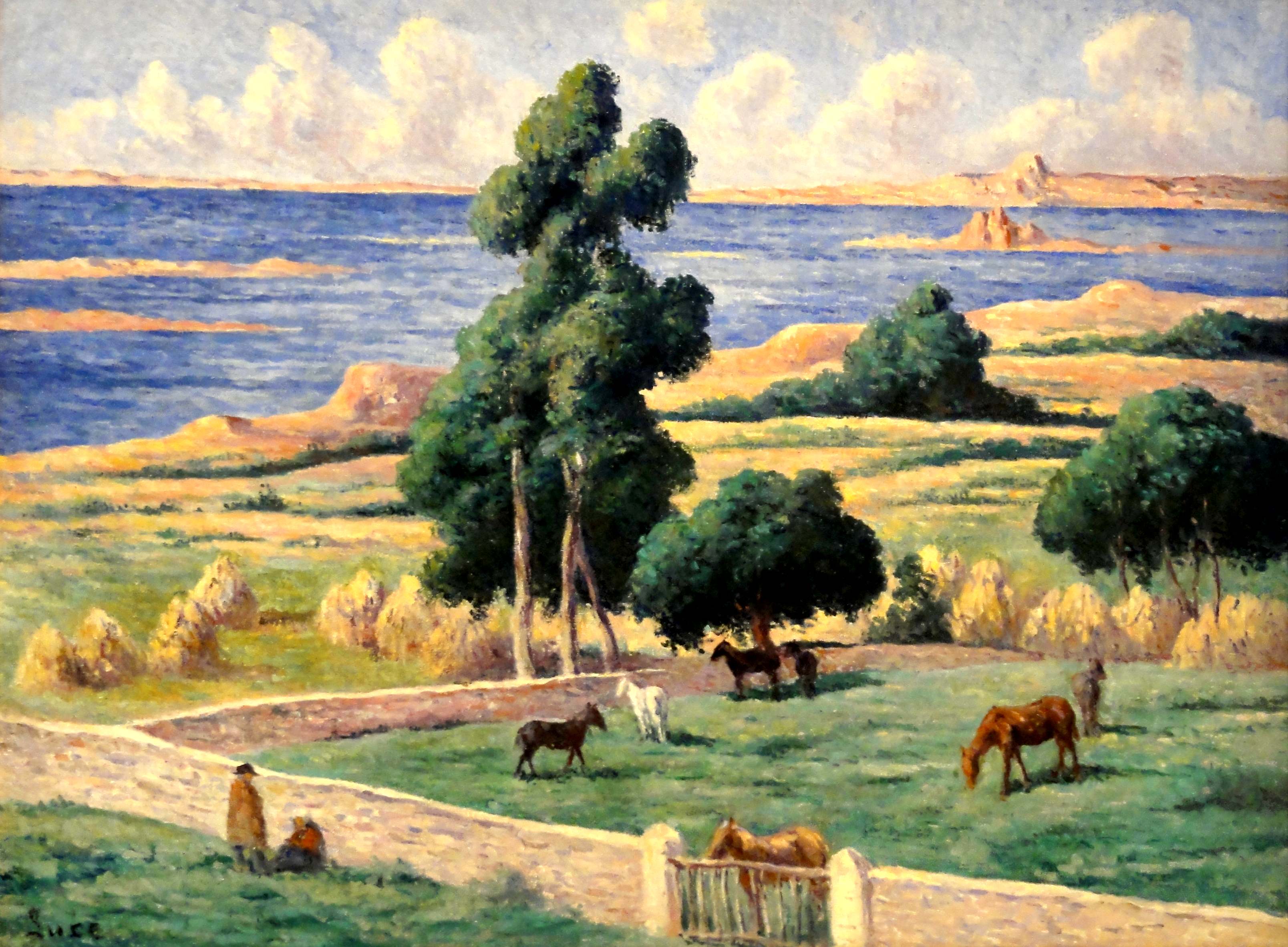 Bois Island, Kermouster, Lézardrieux (1914) Maximilien Luce tablo - Dekolata