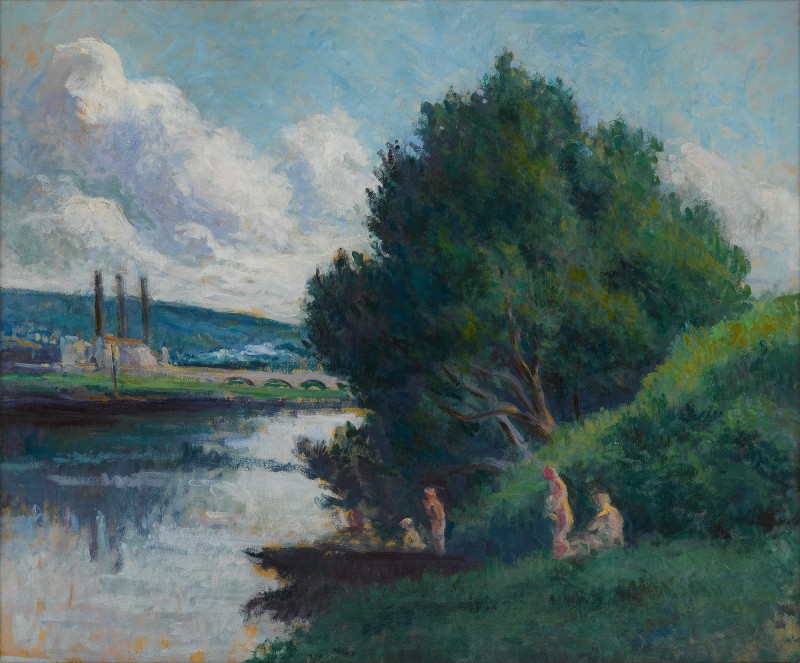 Bords De Seine (1925) Maximilien Luce tablo - Dekolata