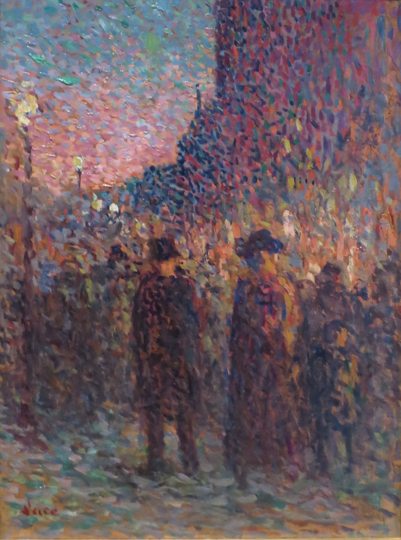 Boulevard at Night (1893) Maximilien Luce tablo - Dekolata