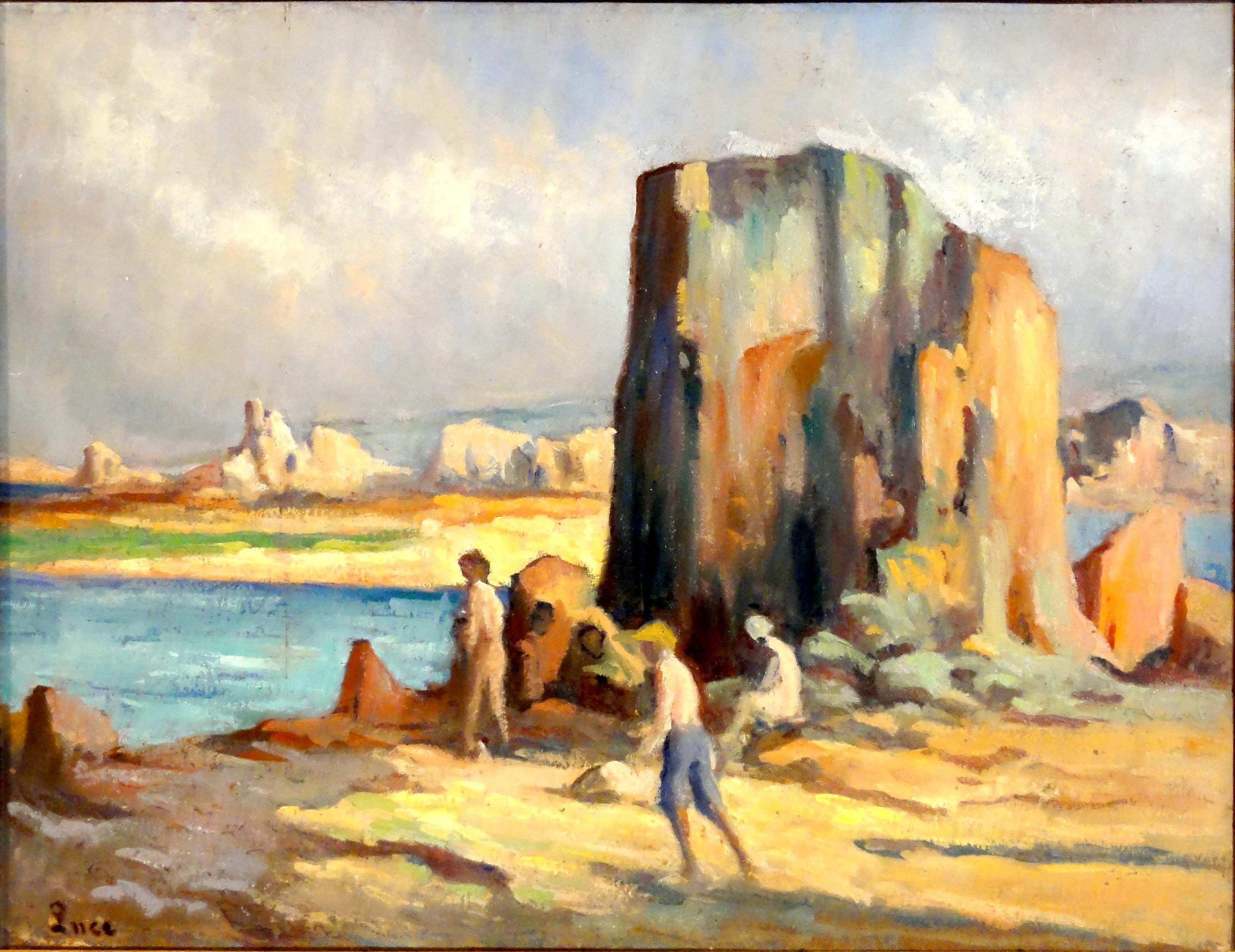 Kermouster, La Plage (1914) Maximilien Luce tablo - Dekolata