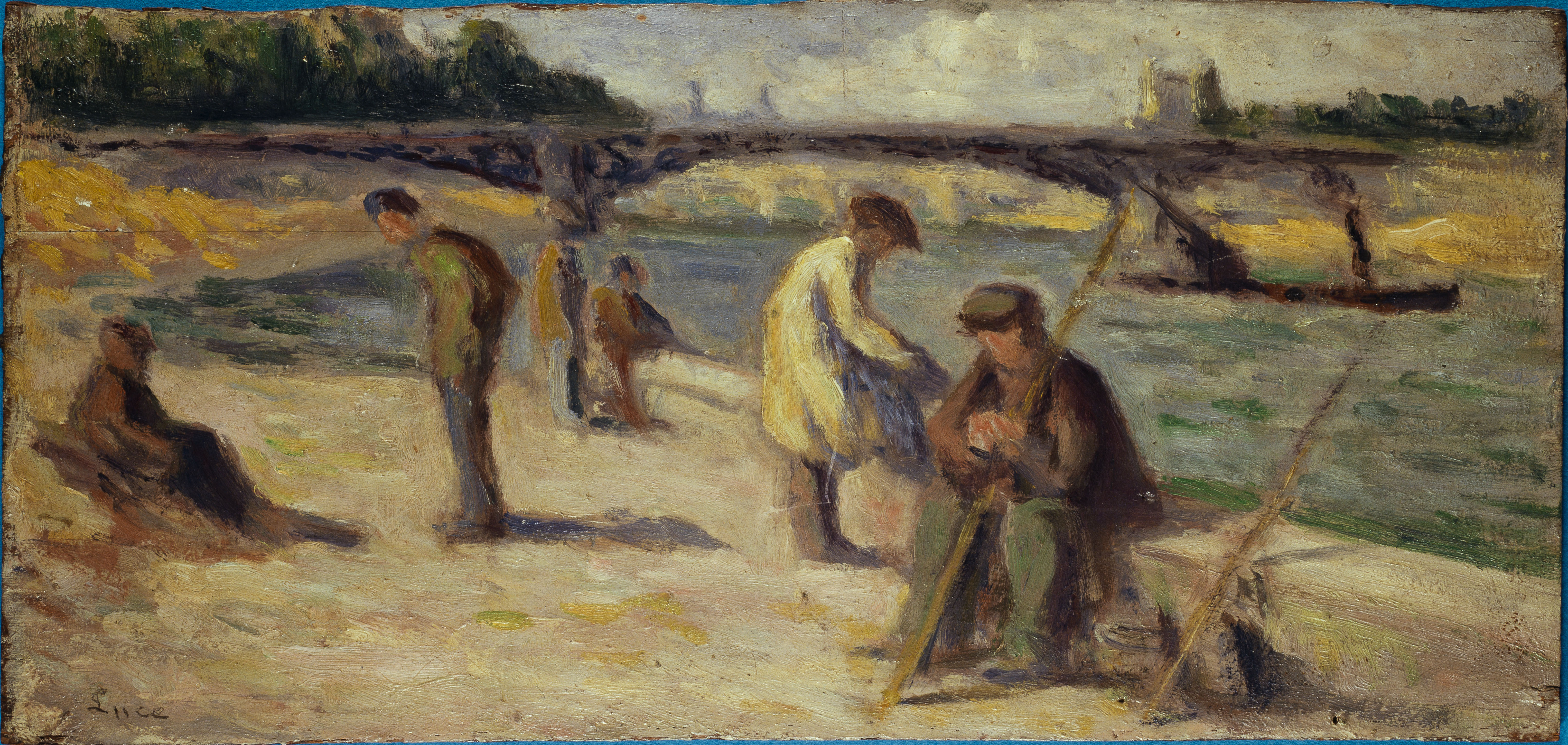 La Berge Du Quai Malaquais – Maximilien Luce Tablo