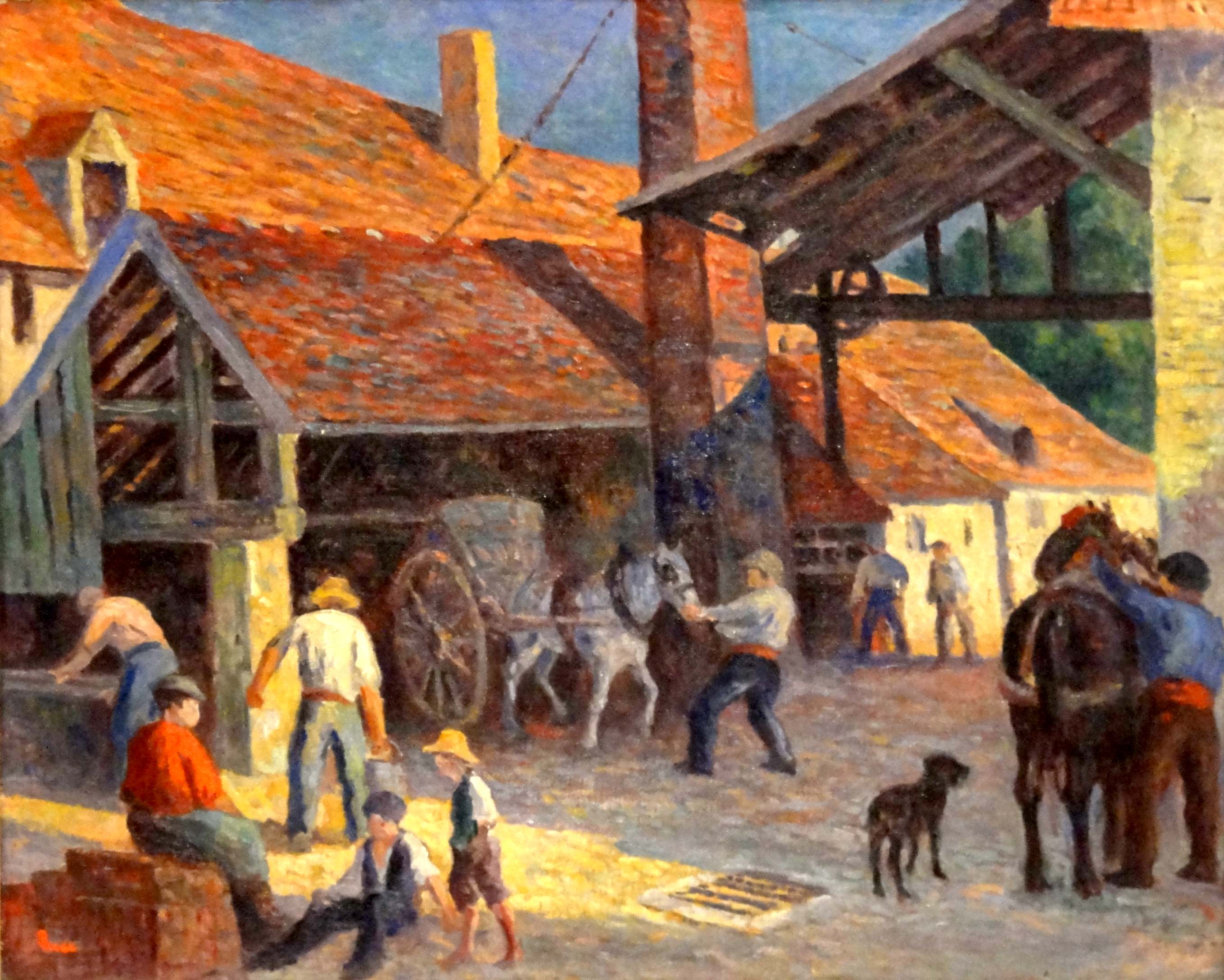La Briqueterie (1908) Maximilien Luce tablo - Dekolata