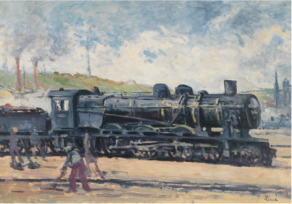 La Locomotive, Environs De Charleroi (1896) – Maximilien Luce Tablo
